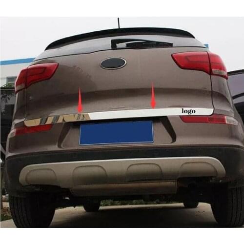 Stainless Steel Rear Trunk Tailgate Cover Trim Lid Chrome Molding for Kia Sportage R 2011 2012 2013 2014 2015