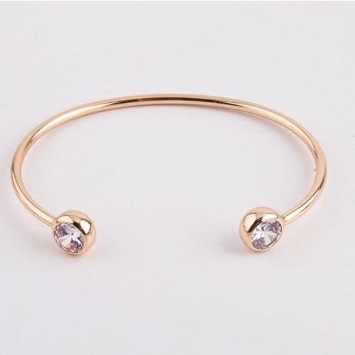 Fashion Boho Jewelry Punk Wristband Medal Zircon Pave Cuff Bangles For Women Bracelets & Bangles Gift