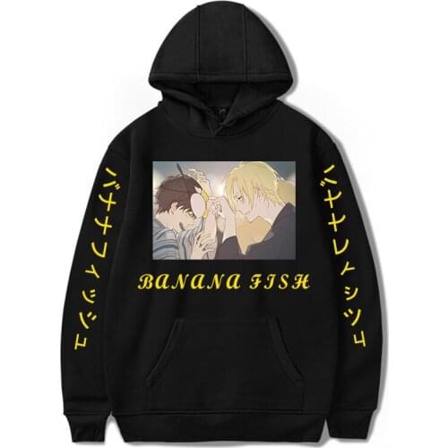 Anime Banana Fish Hoodie Printed Harajuku Fashion Hooded boys/girls Coat Sweatshirt Pullover Streetwear Unisex Ash Lynx Clothes