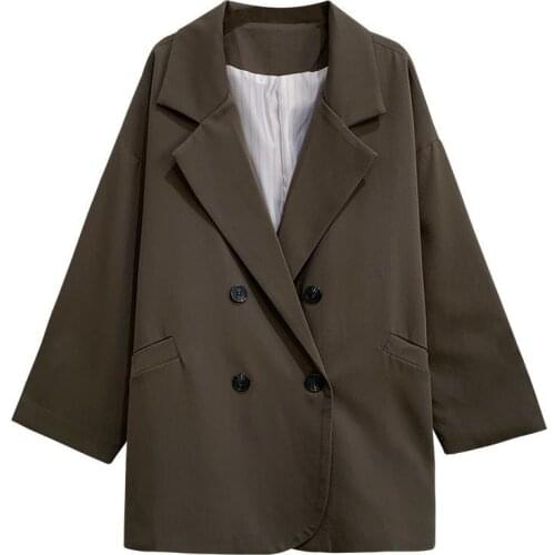 Fashion Spring Autumn New Long Sleeve Korean Version Loose Suit Coat Female Thin Fashion Temperament Red Casual Black Suits