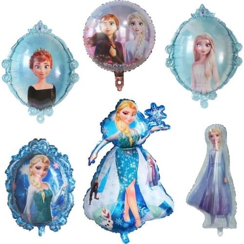 Cartoon Elsa Olaf Disney Frozen Princess Foil Balloons Baby Shower Girl Snowman Birthday Party Decorations Kids Toys Air Globos