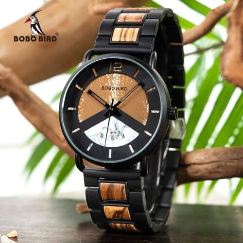 BOBO BIRD Men Watch Auto Date Luxury Wood Chronograph New Design Special Watches Great Gifts Custom Clock Dropshipping C-nR30