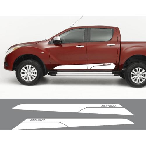 Car Door Side Skirt Stripes Decals For Mazda BT50 Stickers Pickup Truck Graphics Vinyl Film Letter Decor Cover Auto Accessories