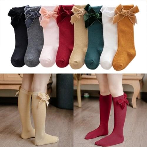 Princess Newborn Socks for Children Big Bow Kids Socks Autumn Winter Baby Girl Socks Babies Accessories Newborn Gift 3-36M