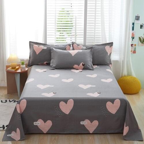 2021 New Product 1 Piece 100% cotton printed large flat sheets of large dimensions（no pillowcases)