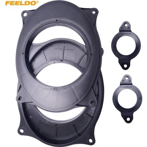 FEELDO 1set Car Stereo Audio Rear Speaker Spacer Adapter Hold Refitting Mat For Toyota Camry Highlander #HQ4703