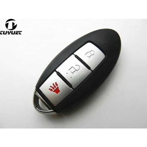 With Side Groove 3 Buttons Car Key Blanks For Nissan Tiida Sylphy Livina Qashqai Smart Remote Key Shell +Key Blade
