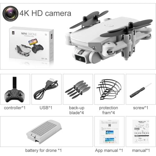 Foldable Drone with Camera for Adults WiFi FPV Drone with 120° Wide-Angle 4K HD Camera FPV Drone with Camera Beginner