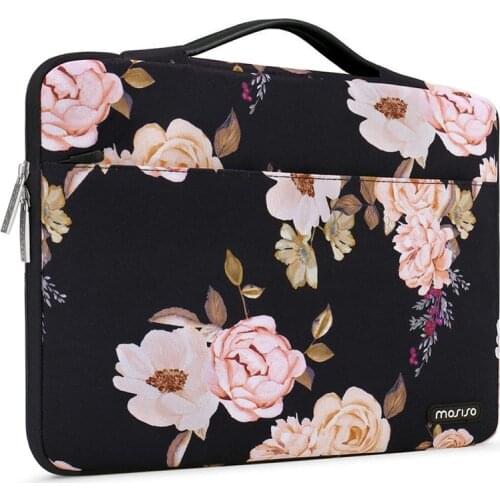 Laptop Bag Case Notebook Handbag with Trolley Belt Mac Sleeve Briefcase for Macbook Pro Air 13 14 15 15.6 16 inches Men Women