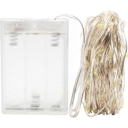 Cake Bouquet Light Fairy Lights Wedding Party Home Decoration Lamp Warm White Silver 100cm 10-50LED Copper Wire Battery Operated