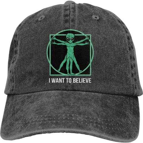 UFO I Want To Believe Extrater Baseball Cap cowboy hat Peaked cap Cowboy Bebop Hats Men and women hats