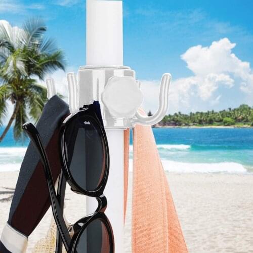 2pcs Universal Garden Patio Beach Umbrella Sand Anchor Holder with Hanging Hook Lightweight Parasol Spike Auger Sand Grabber
