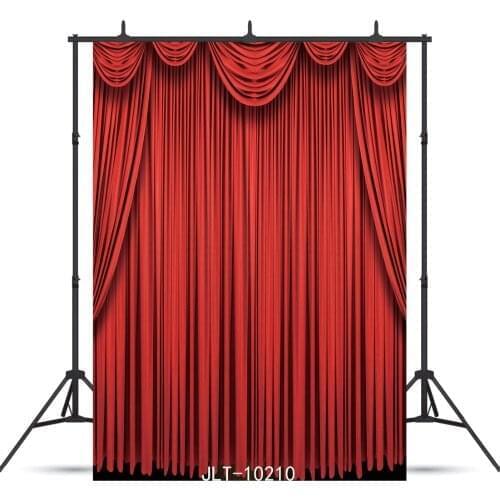 Vinyl Photography Background Red Curtain For Wedding Party Children Baby Shower New Born Backdrop Photocall Photo Booth Studio