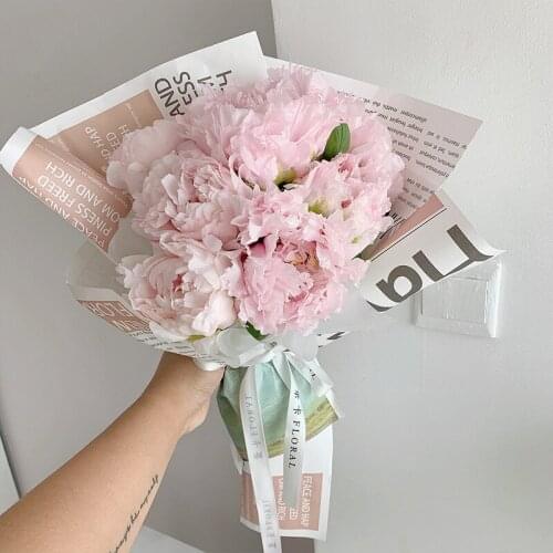 20pcs/lot 52x58cm Vintage Newspaper Florist Bouquet Flower Wrapping Paper Art Paper for Gift Packaging