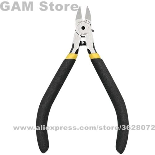 Amaoe M-120 Outlet Forceps Chrome Vanadium Steel Diagonal Cut Board Thin Film Pliers Cable Wire Cutter 5 Inches Industrial Grade