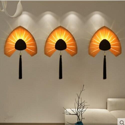 Southeast dining room wall lamp hotel restaurant entrance hallway Thai wooden wall lights single head corridor light ZA81750