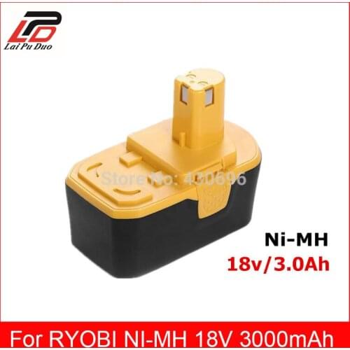 18V 3.0Ah Ni-MH Replace for RYOBI 1400672/B-1815-S/1322401 /1323303/1322705/130224007/130256001 /B-8288 /BCHI-18/BPT1027/RY-1804