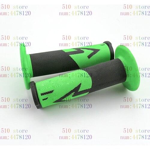 Green color 7/8" 22mm Motorcycle Rubber Hand Grips Handle Gel for Kawasaki KLX250 KLR650 KLX140 KLX110 KX65 KX85 free shipping