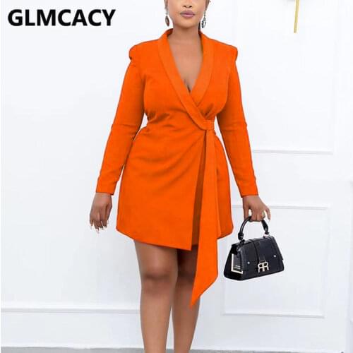 Women Long Sleeve Shawl Collar Blazer Dres Elegant OL Workwear Mini Dress