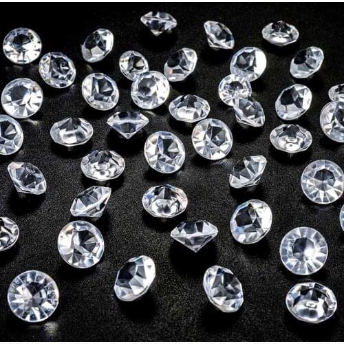 2000pcs Diamond Table Confetti Centerpiece Wedding Bridal Shower Bachelorette Party Anniversary Birthday Decoration Vase Filler