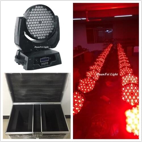 4pcs/lot+flight case) Moving head rgbw led wash lyre 108x3w stage moving head washer dmx movinghead for stage dj disco ktv