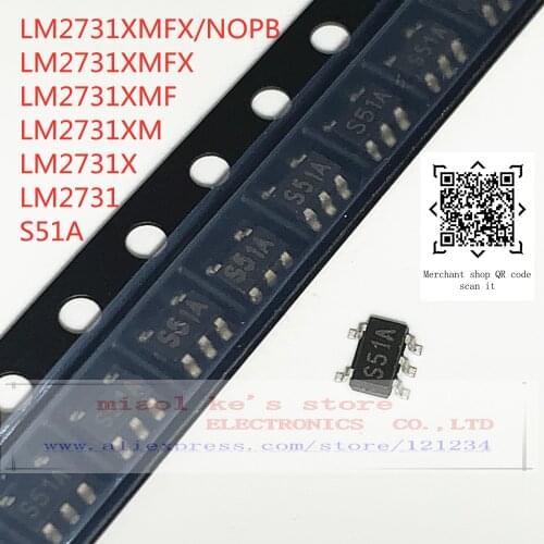 [5pcs~10pcs]100%New original: LM2731XMFX/NOPB LM2731XMFX LM2731XMF LM2731XM LM2731X LM2731 S51A - IC REG BOOST ADJ 1.8A SOT23-5