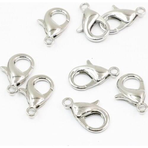 5pcs 15x23mm Copper Siliver-color Lobster Clasp Hooks Clasps for Diy Necklace Bracelet Accessories Beads Jewelry Finding B3467