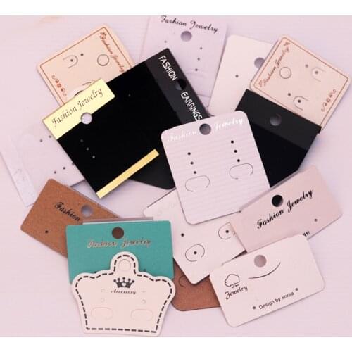 500pcs/lots White Plastic Drop Dangle Earrings Cards Professional Ear Stud Display Hang Cards For Fashion Jewelry Card Supplier
