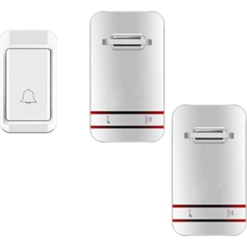 New bell sets 2receiver free of battery wireless door bell set by 110-220V wireless doorbell ip44 120M work door chime door ring