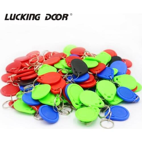 100pcS/lot 13.56MHz IC M1 Keyfobs Tags Access Control RFID Key Finder Card Token Attendance Management Keychain key
