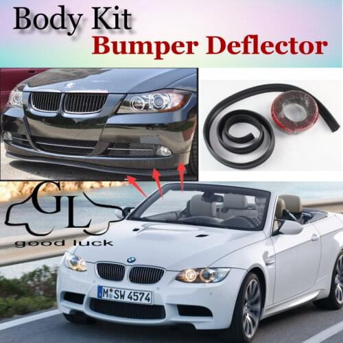 For BMW 3 M3 E30 E36 E46 E90 E91 E92 E93 F30 F31 F34 Bumper Lip Spoiler Deflector For Car Tuning / Front Skirt Body Kit + Strip