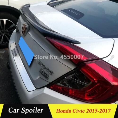 For honda civic 2017 2015 2016 2018 10th Generation 4dr Sedan ABS Plastic Rear Spoiler