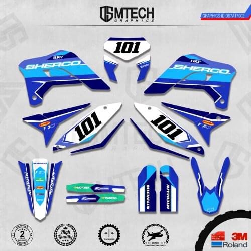 DSMTECH Custom Team Graphics Decals 3M Stickers Kit For SHERCO Sticker 2017 2018 2019 2020 SE SEF 002