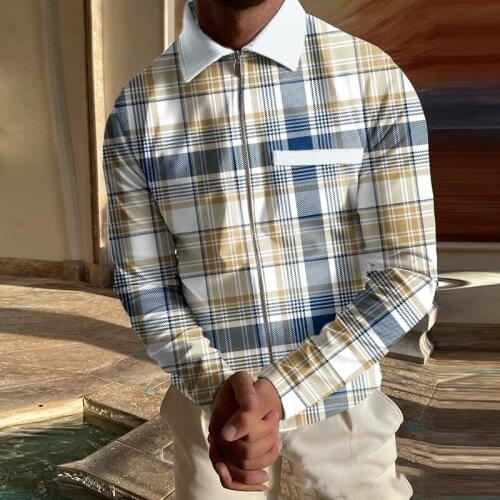ELSVIOS Long Sleeve Polos For Men