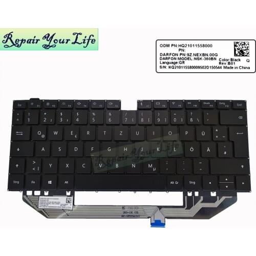 GR GE German Keyboard for Huawei MateBook X PRO 2019 laptop Keyboards Euro EU Fit MACH-W19 W19C W29BL W19L 9Z.NEXBN New Original