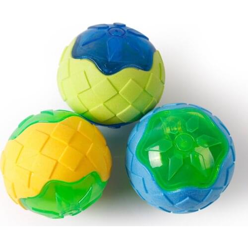 Interaction Pet Dog Toy Ball Luminous Dog Squeaky Toy Float TPR Ball Bite-resistant Pet Teeth Grinding Dog Chew Training Toys