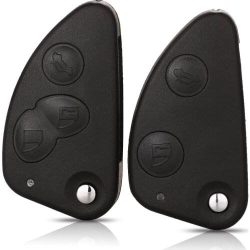 Kutery 10pcs/lot 2/3 Buttons Remote Car Key Shell Case Fob For Alfa Romeo 147 156 166 GT Uncut Blade