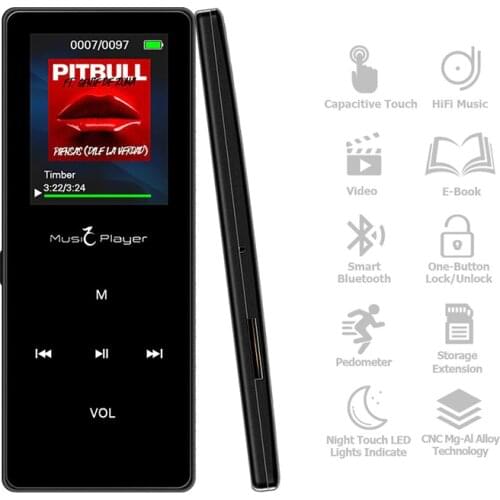 Mahdi X01Bluetooth MP3 Player Sport 8GB 1.8" Screen high quality lossless Music Player Recorder ebook FM Radio