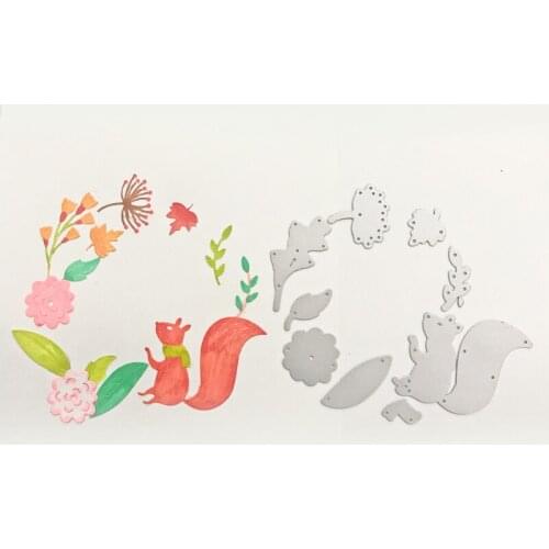 Autumn Squirrel Flower Maple Leaf Metal Cutting Dies Scrapbooking Craft DIY Decorate Photo Album Cards New Die Cut 2019