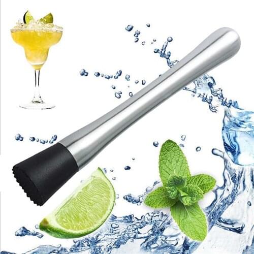 Muddler Stainless Steel Bar Mixer Barware Mojito Cocktail DIY Drink Fruit Muddler Crushed Ice Barware Tool FBE3