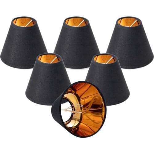 LBER Small Lamp Shade Set of 3 Chandelier Shade Small Lamp Shade Clip for Candelabra Bulbs Table Chandelier Wall Lamp