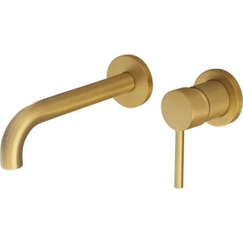 Wall Mounted Bathroom Basin Faucet Concealed Single Handle Hot & Cold Tap