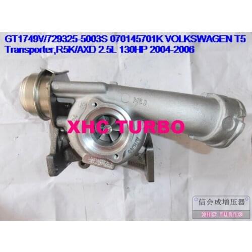 NEW GT1749V/729325 070145701K Turbo Turbocharger for VOLKSWAGEN Transporter,R5K/AXD 2.5L 130HP 04-06