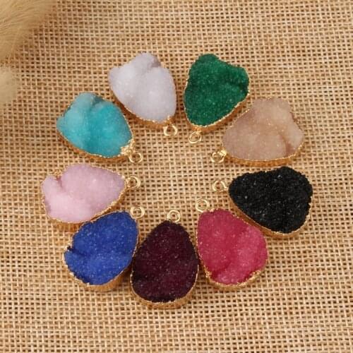 2pcs Irregular Waterdrop Resin Stone Charms Finding Diy Making Necklace Bracelet Pendant Handmade Jewelry Accessories F40
