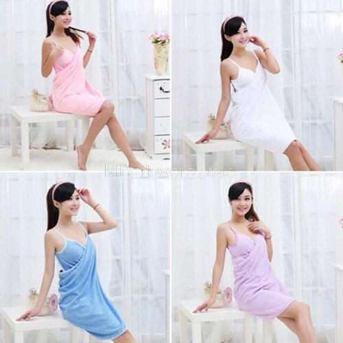 1 PCS Variety Magic Towel Bathrobe Skirt Lounge Spaghetti Strap Bath Towel Beach All-match Tube Top