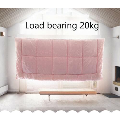 Portable Retractable Clothesline Indoor Outdoor Laundry Dryer Rack Stainless Steel Clothes Line Hanger Drying Rack Rope (4.2m)