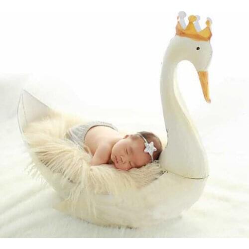 Newborn photography props bebe cute white swan props gifts new baby props studio photo prop