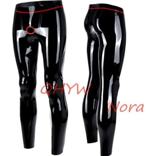 Sexy Latex Man Pants Handmade Men Trousers with Front Hole Cosplay Costume kakegurui