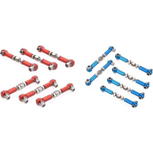 6Pcs 47mm Aluminum Alloy Servo Link Rod for HSP Redcat ZD Racing Hpi LRP Wltoys 1/12 and 1/10 Drift Car Truck