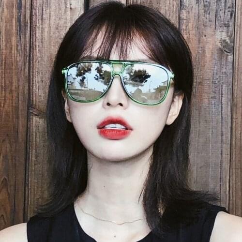 2021 Fashion Candy Colors Sunglasses Women Ocean Lens Sunglasses Men Plastic Pilot Sun Glasses Vintage Lenses Oculos Feminin
